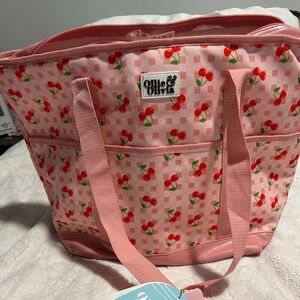 Ollie & Olivia Pink Cherry Tote Bag
